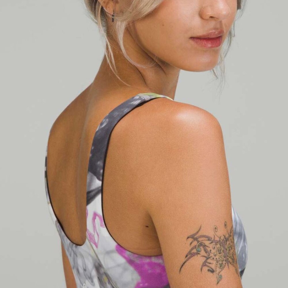 Lululemon Throwback Print Align Tank Top Unicorn Throwback White Multi 6 NWT - Picture 2 of 3